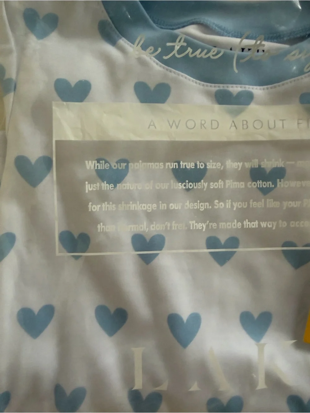 L.L.Bean Blue Heart Kids Pajama Top - Blue